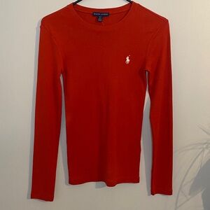 Ralph Lauren Faded Red Long Sleeve Tee